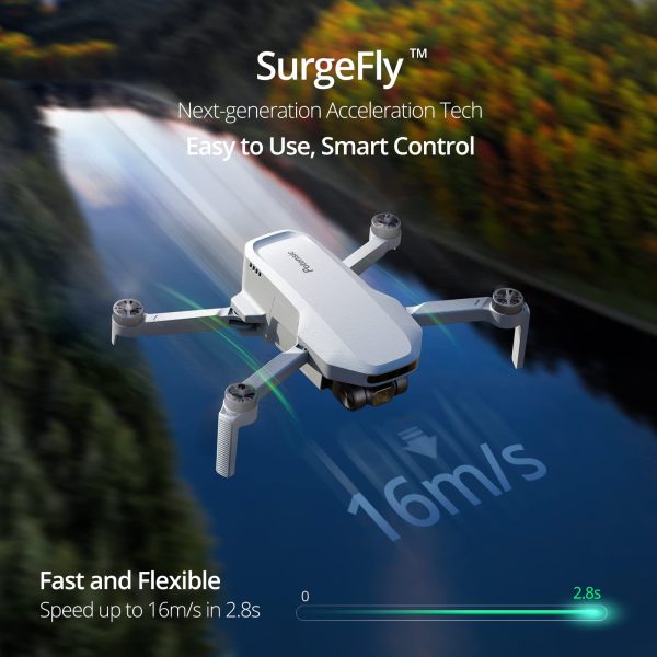 Potensic ATOM SE GPS Drone with 4K EIS Camera, Under 249g, 62 Mins Flight, 4KM FPV Transmission, Brushless Motor, Max Speed 16m/s, Auto Return, Lightweight and Foldable Drone for Adults, Beginner - Image 2