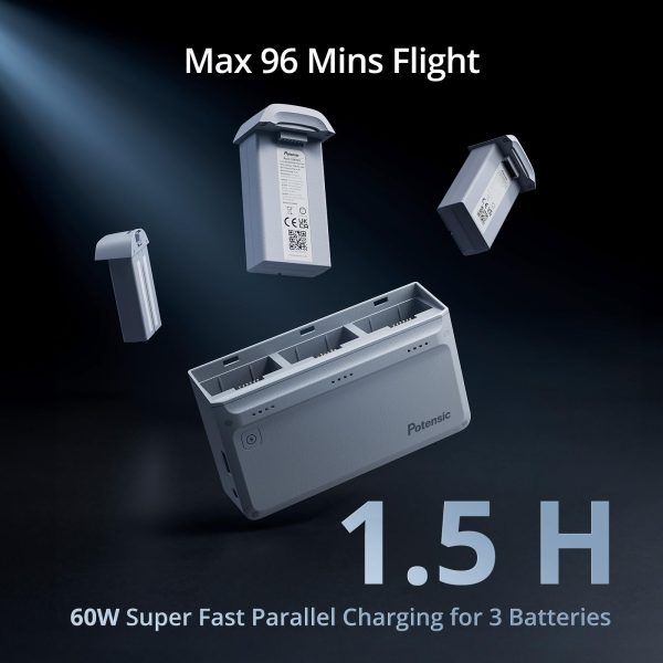 Potensic ATOM 3-Axis Gimbal 4K GPS Drone, Under 249g, 96 Mins Flight, Max 6KM Transmission, Visual Tracking, 4K/30FPS QuickShots, Lightweight for Adults and Beginners, Fly More Combo - Image 3