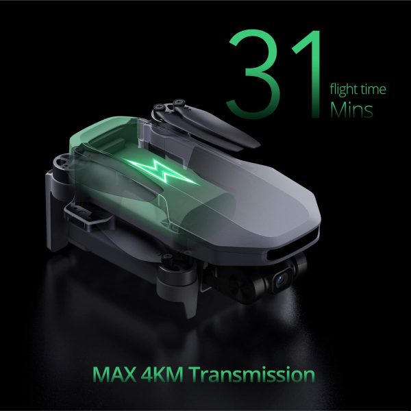 Potensic ATOM SE GPS Drone with 4K EIS Camera, Under 249g, 62 Mins Flight, 4KM FPV Transmission, Brushless Motor, Max Speed 16m/s, Auto Return, Lightweight and Foldable Drone for Adults, Beginner - Image 4