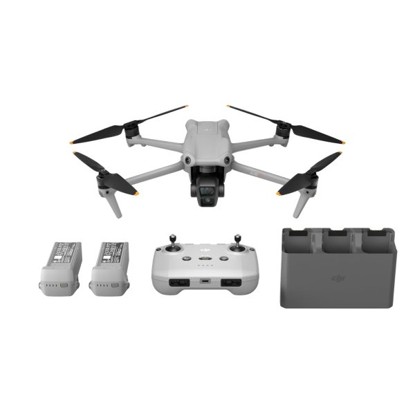 DJI Air 3 Fly More Combo with DJI RC-N2 Remote Controller, Drone with Camera for Adults 4K HDR, Medium Tele & Wide-Angle Dual Primary Cameras, 46-Min Max Flight Time, 48MP, Two Extra Batteries