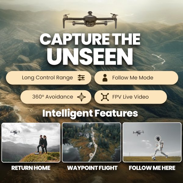 Drone X Pro LIMITLESS 4S Camera Drone for Adults - GPS 4K UHD Drones with Obstacle Avoidance - 3-Axis Gimbal - Auto Return and Follow Mode - Long Flight Time & Control Range - Live Video - Image 4